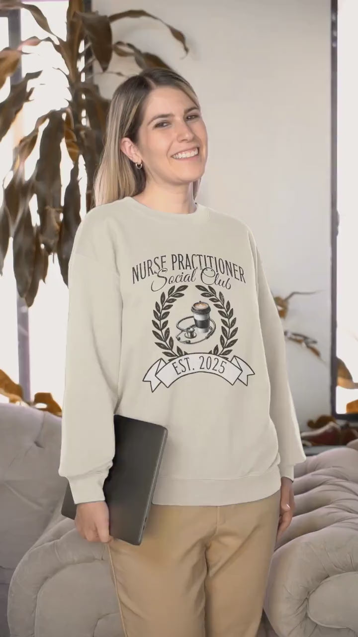 Nurse Practitioner Social Club Sweatshirt, Nurse Practitioner, Gift for nurse, Nurse Graduation Sweaters, NP Gifts, 2025